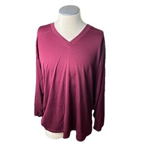 Tronx Dj100 Jersey Shirt Maroon Mens Large Long Sleeve Shirt Activewear